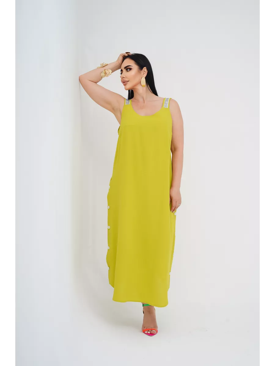 فستان "نسيم الصيف" المنسدل بالأزرار الجانبية والظهر الماسي البراق ✨👗
