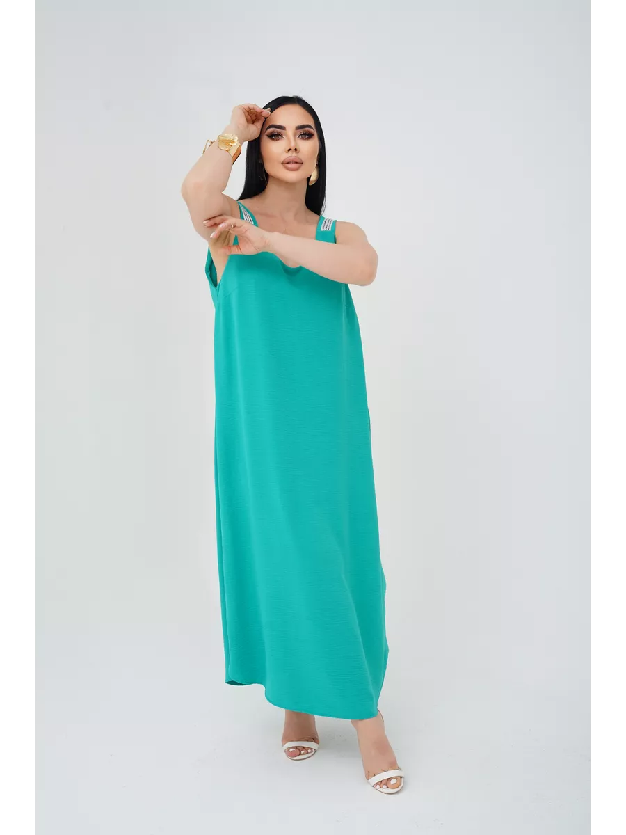 فستان "نسيم الصيف" المنسدل بالأزرار الجانبية والظهر الماسي البراق ✨👗
