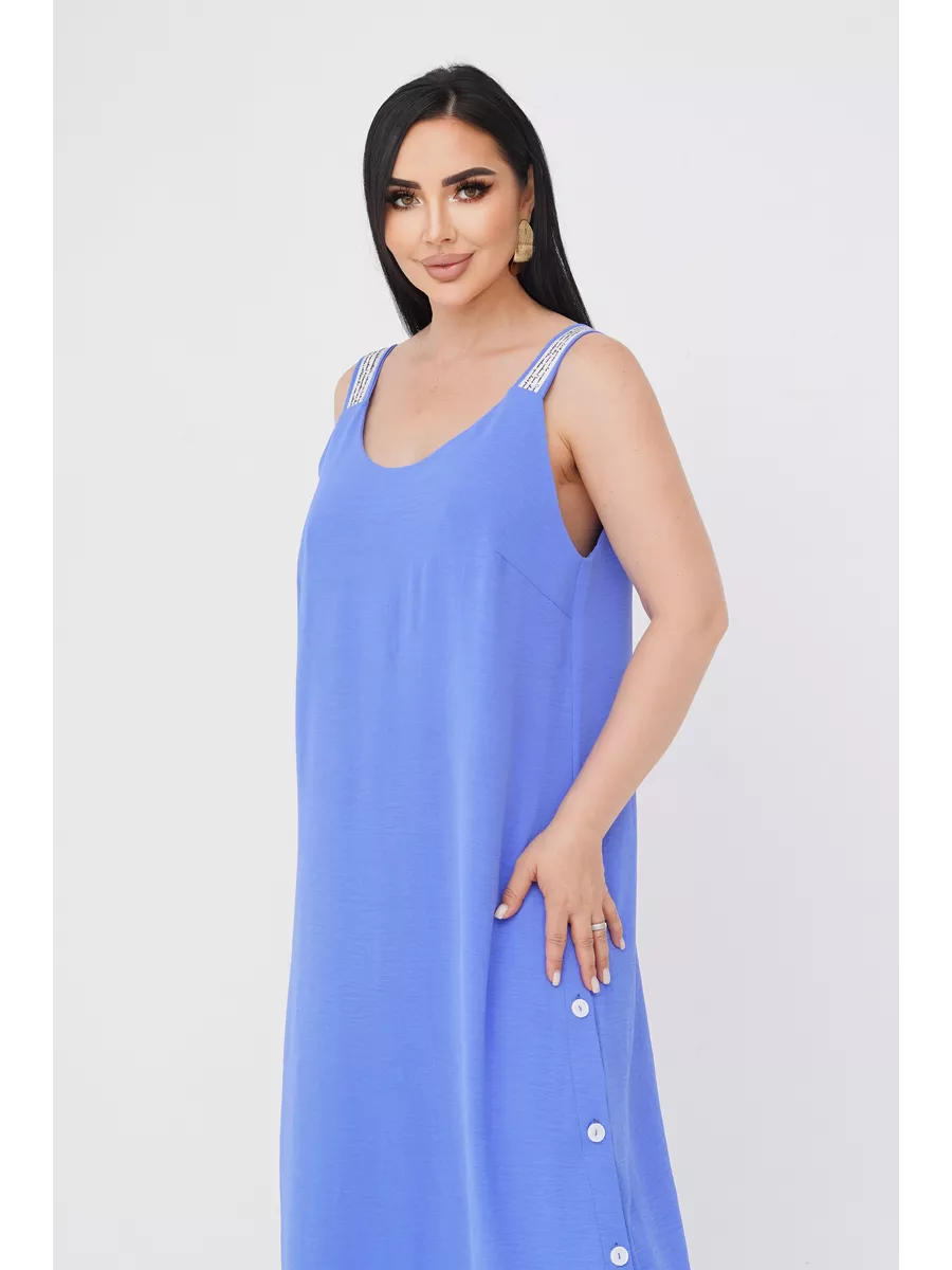 فستان "نسيم الصيف" المنسدل بالأزرار الجانبية والظهر الماسي البراق ✨👗