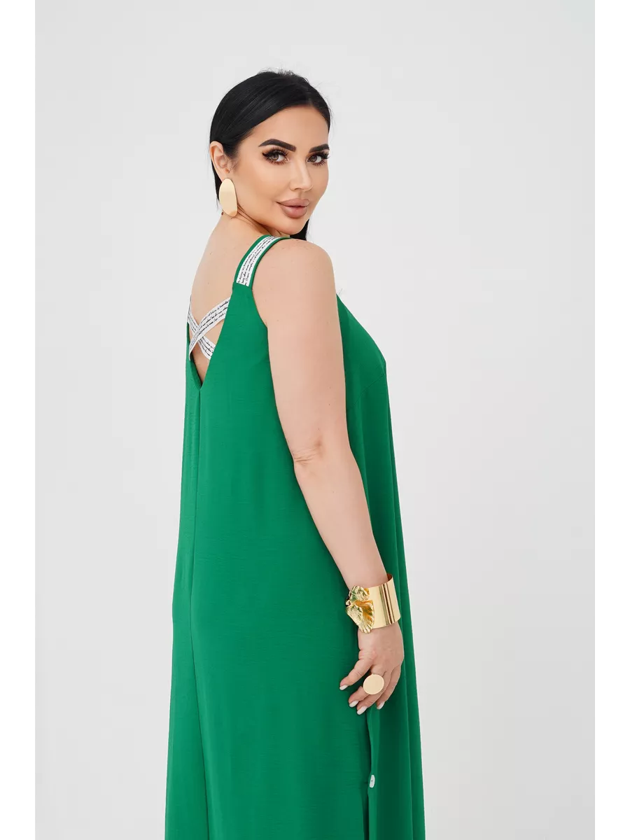 فستان "نسيم الصيف" المنسدل بالأزرار الجانبية والظهر الماسي البراق ✨👗