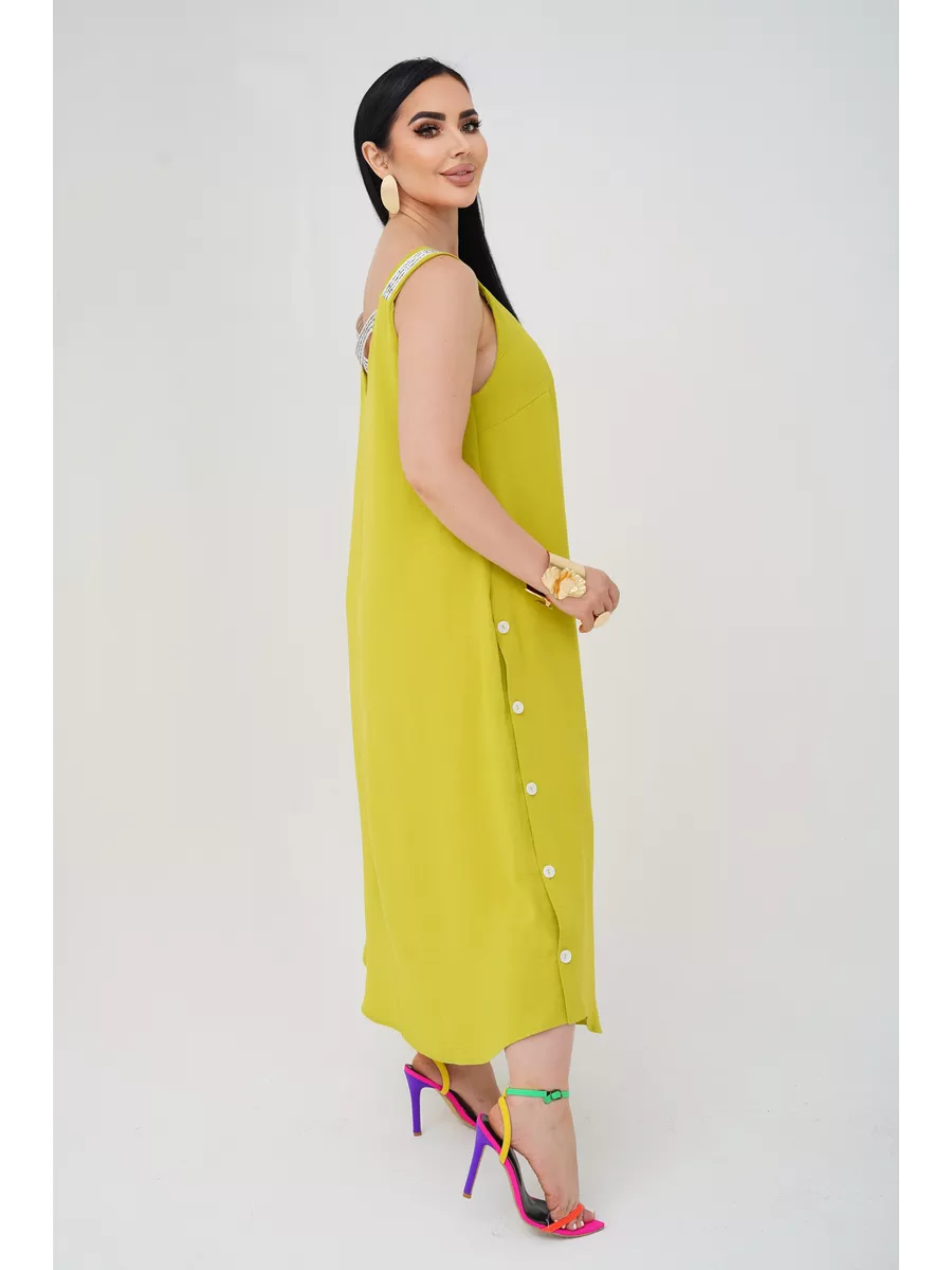 فستان "نسيم الصيف" المنسدل بالأزرار الجانبية والظهر الماسي البراق ✨👗