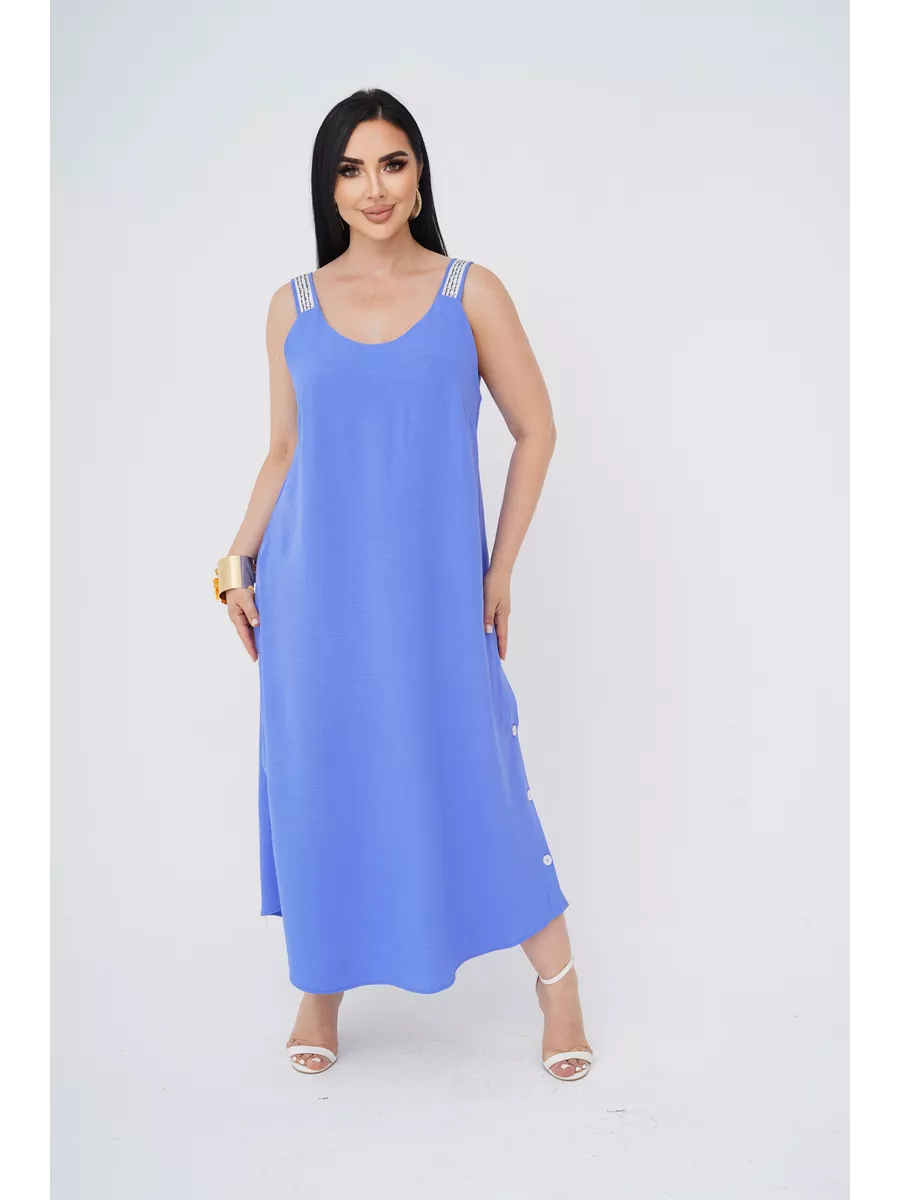 فستان "نسيم الصيف" المنسدل بالأزرار الجانبية والظهر الماسي البراق ✨👗