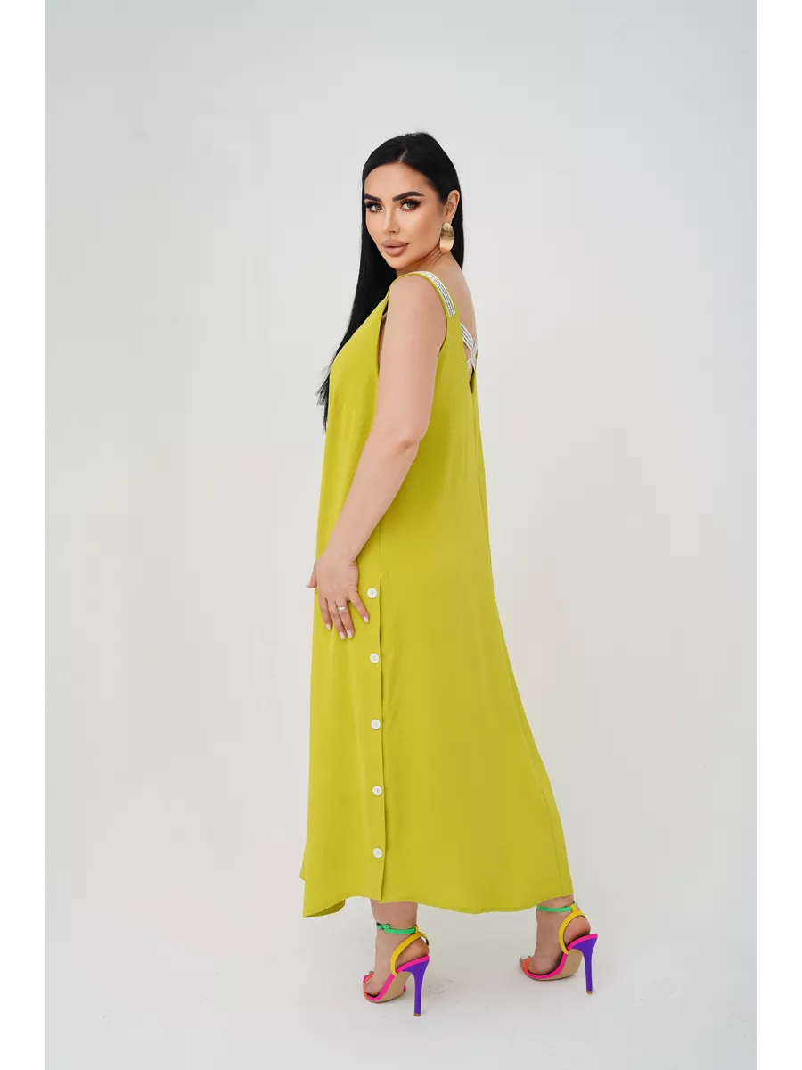 فستان "نسيم الصيف" المنسدل بالأزرار الجانبية والظهر الماسي البراق ✨👗