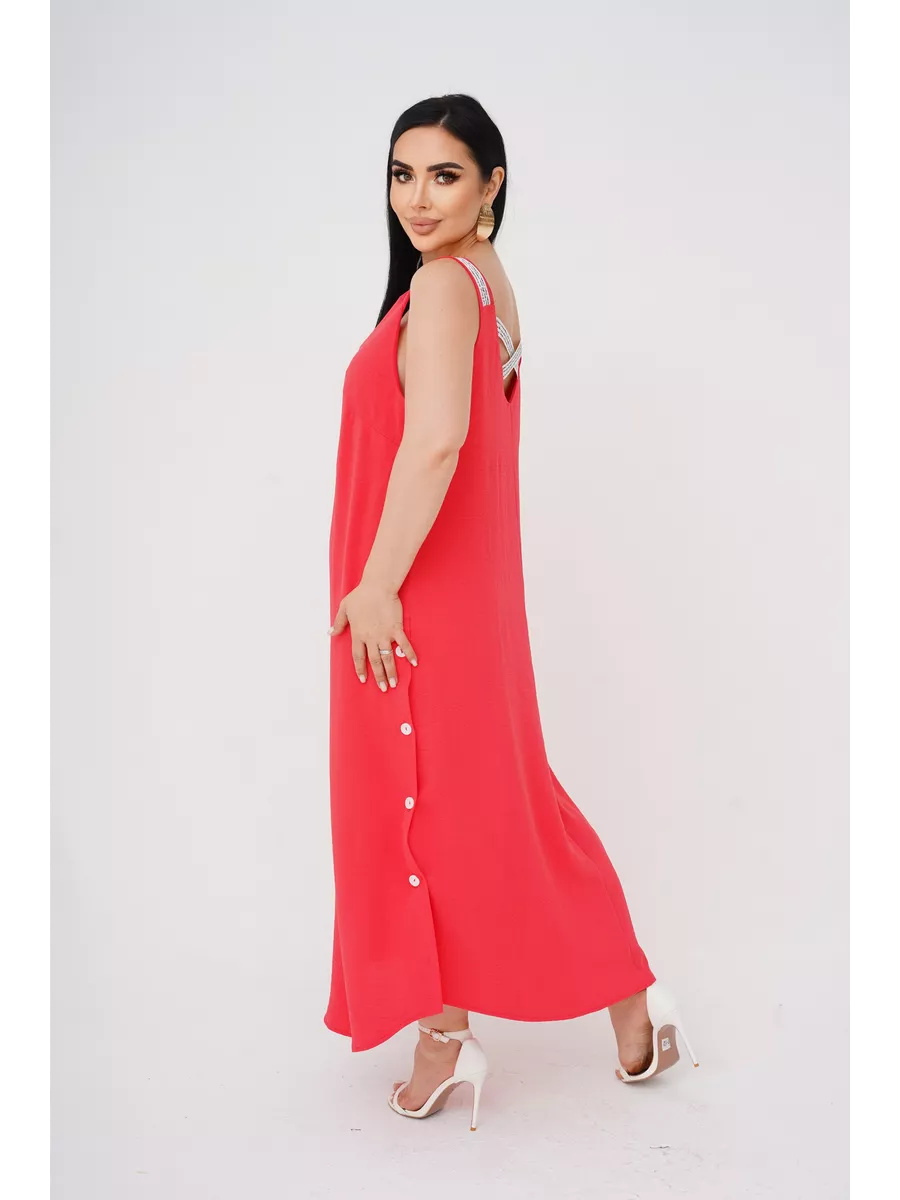 فستان "نسيم الصيف" المنسدل بالأزرار الجانبية والظهر الماسي البراق ✨👗