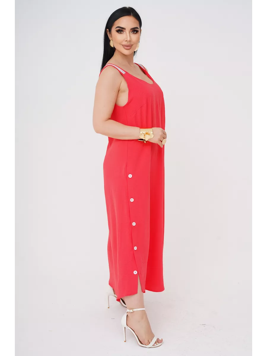 فستان "نسيم الصيف" المنسدل بالأزرار الجانبية والظهر الماسي البراق ✨👗