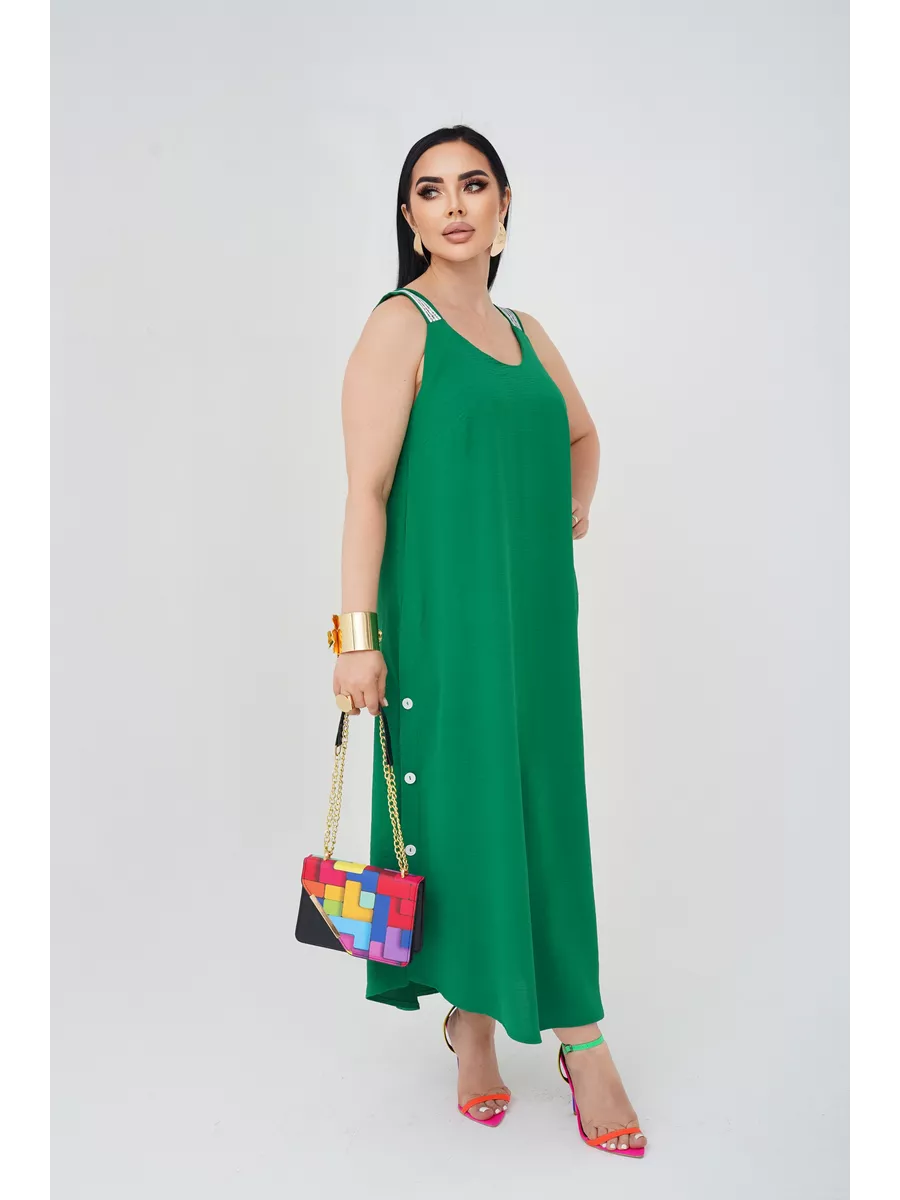 فستان "نسيم الصيف" المنسدل بالأزرار الجانبية والظهر الماسي البراق ✨👗