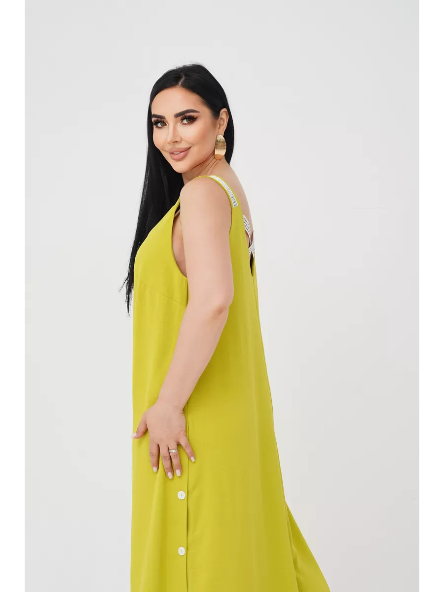 فستان "نسيم الصيف" المنسدل بالأزرار الجانبية والظهر الماسي البراق ✨👗