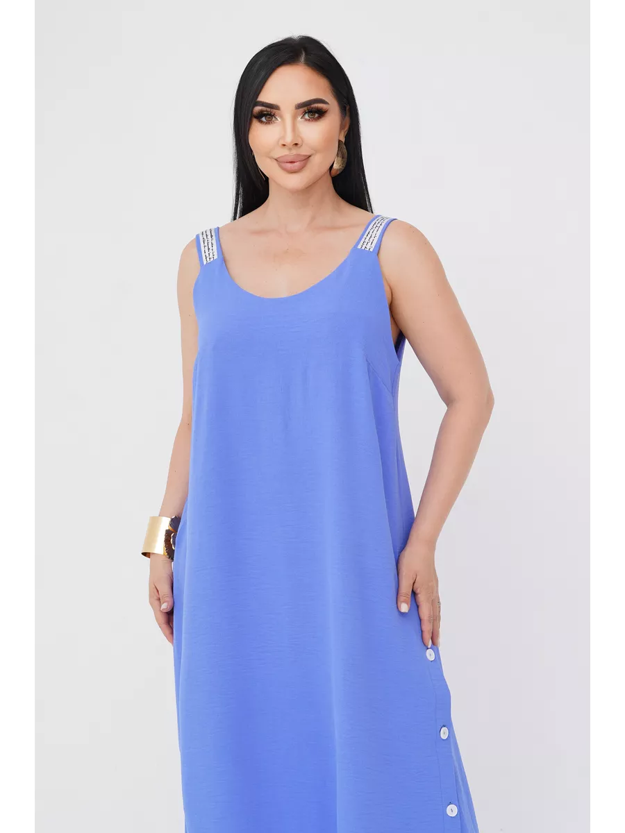 فستان "نسيم الصيف" المنسدل بالأزرار الجانبية والظهر الماسي البراق ✨👗
