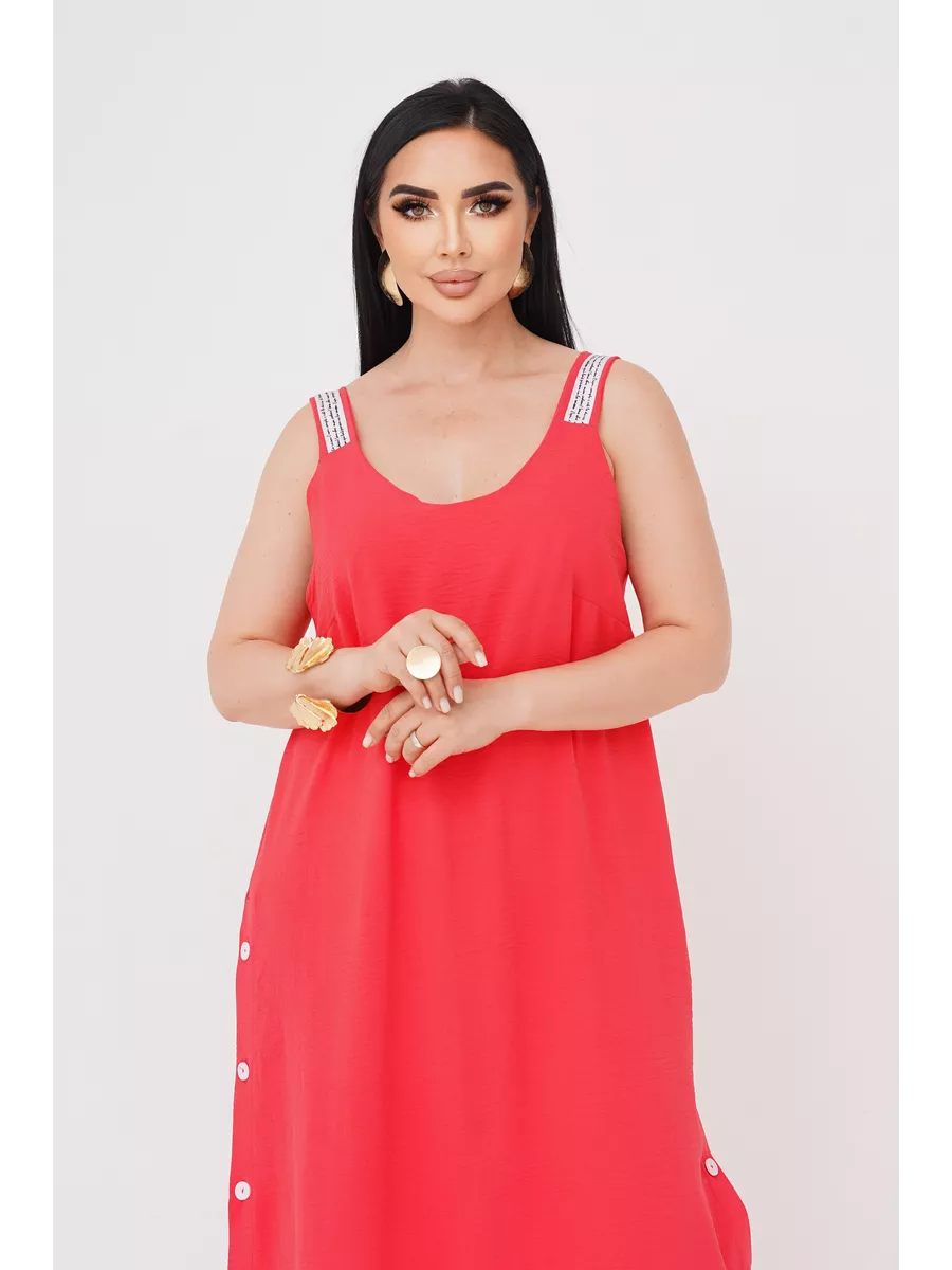 فستان "نسيم الصيف" المنسدل بالأزرار الجانبية والظهر الماسي البراق ✨👗