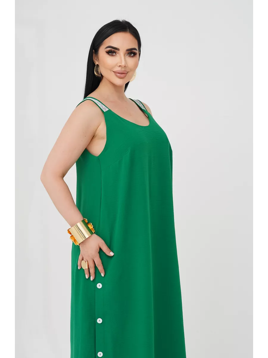 فستان "نسيم الصيف" المنسدل بالأزرار الجانبية والظهر الماسي البراق ✨👗