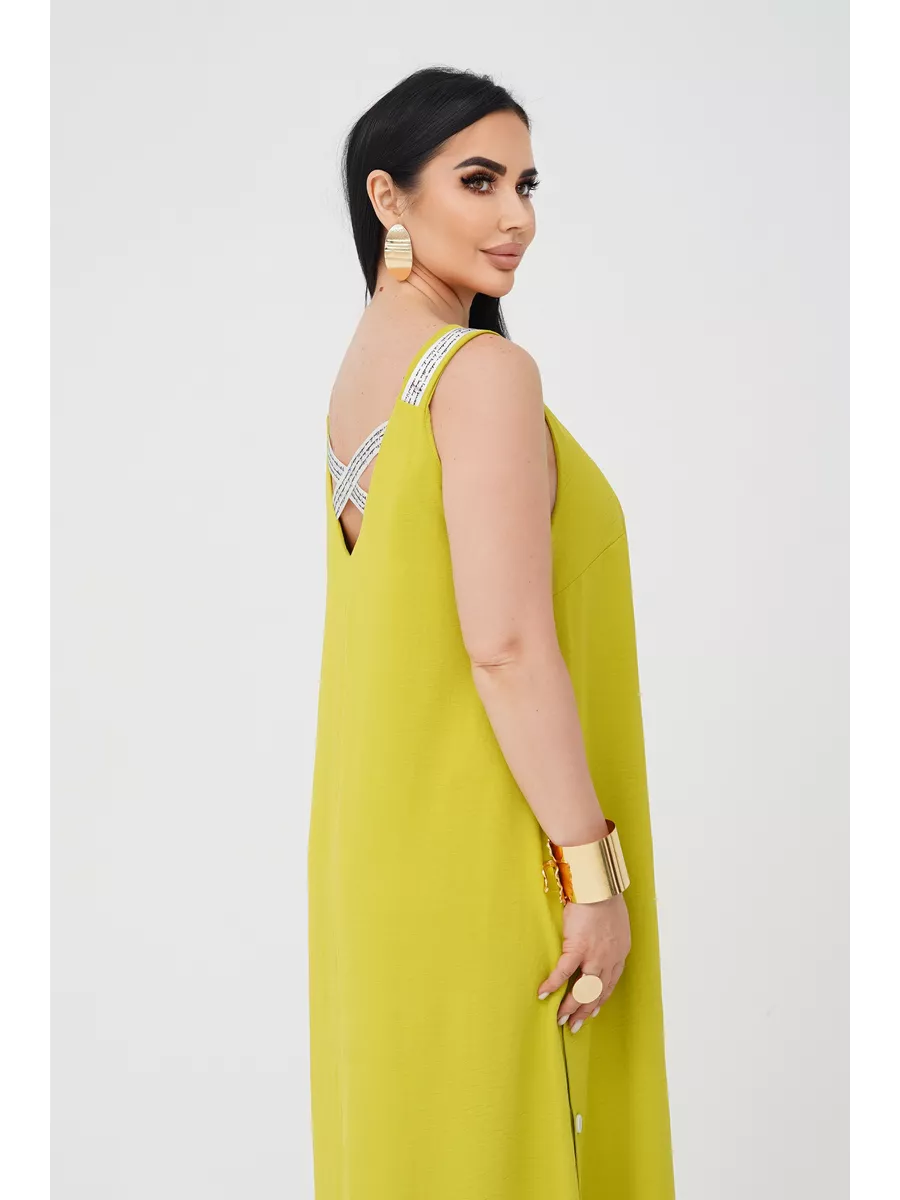 فستان "نسيم الصيف" المنسدل بالأزرار الجانبية والظهر الماسي البراق ✨👗