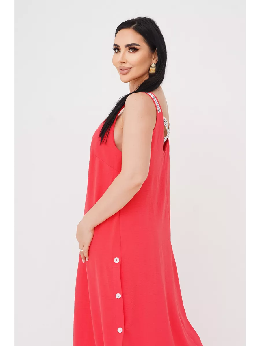 فستان "نسيم الصيف" المنسدل بالأزرار الجانبية والظهر الماسي البراق ✨👗
