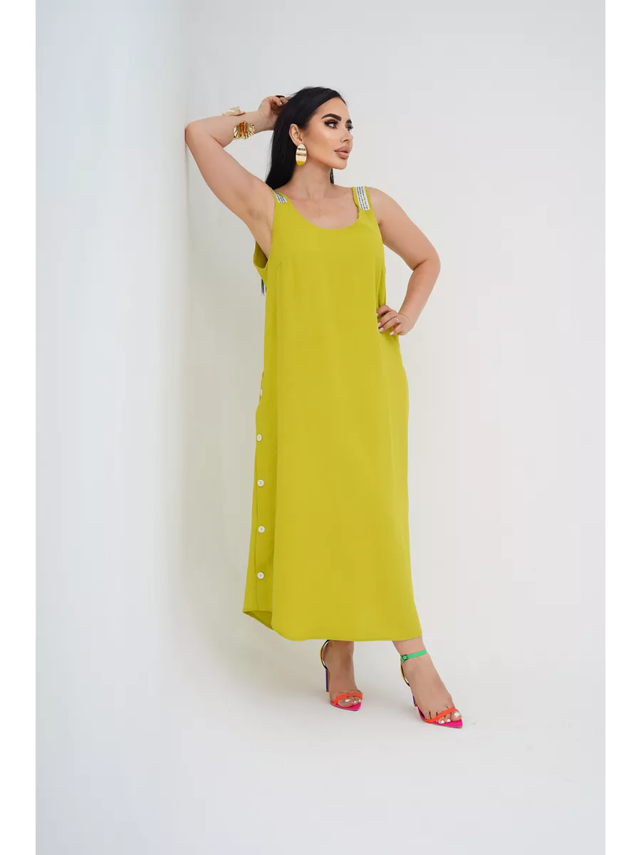 فستان "نسيم الصيف" المنسدل بالأزرار الجانبية والظهر الماسي البراق ✨👗